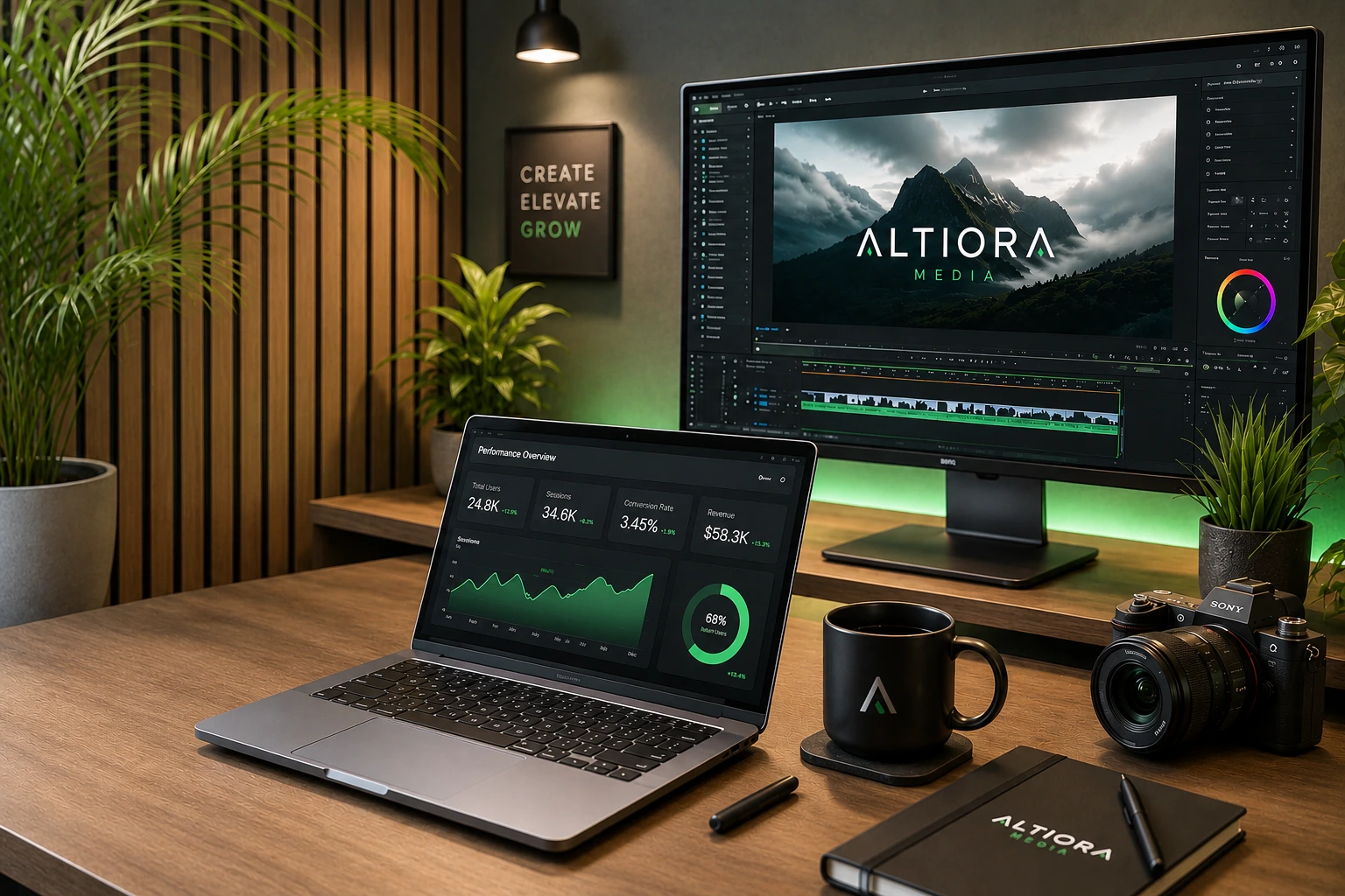 Altiora Media strategy dashboard